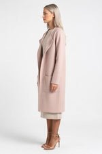 Tailored Wool-Blend Coat — side view
