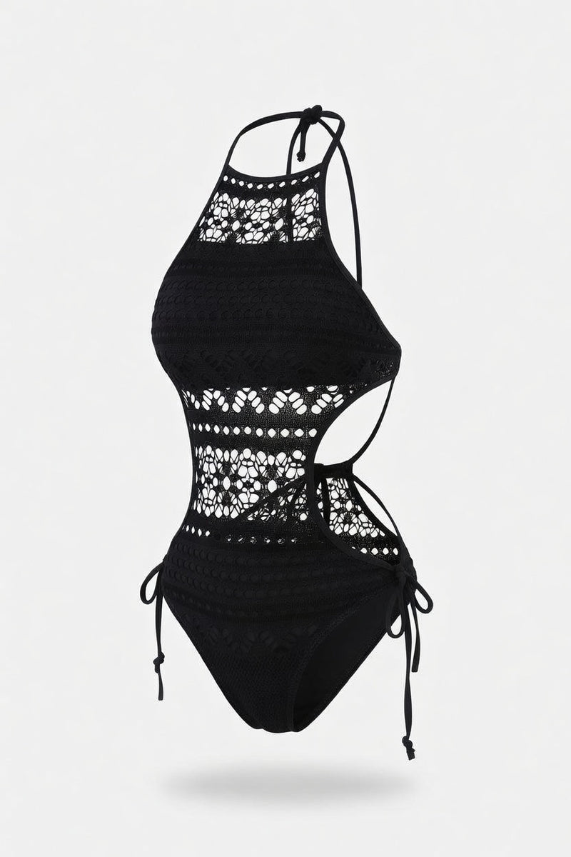 Lace Cut-Out Swimsuit — front view