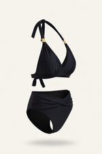 Halter Push-Up Split Swimsuit — side view