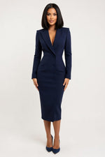 Single-Breasted Suit Skirt — front view