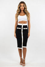 Bandage Mini Skirt — Black