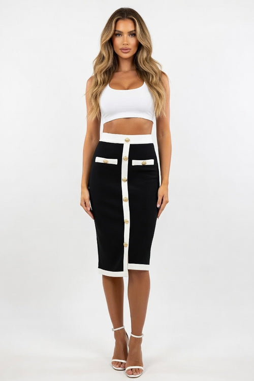 Bandage Mini Skirt — Black