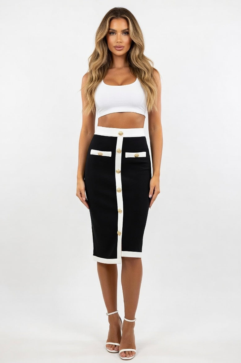 Bandage Mini Skirt — Black