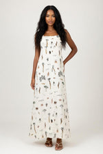 Printed Swing Dress — front view