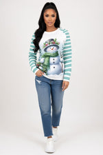 Printed Oversized Sweatshirt — Green