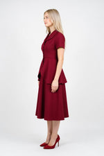 Ruffle Detail Blazer & Skirt Set — side view