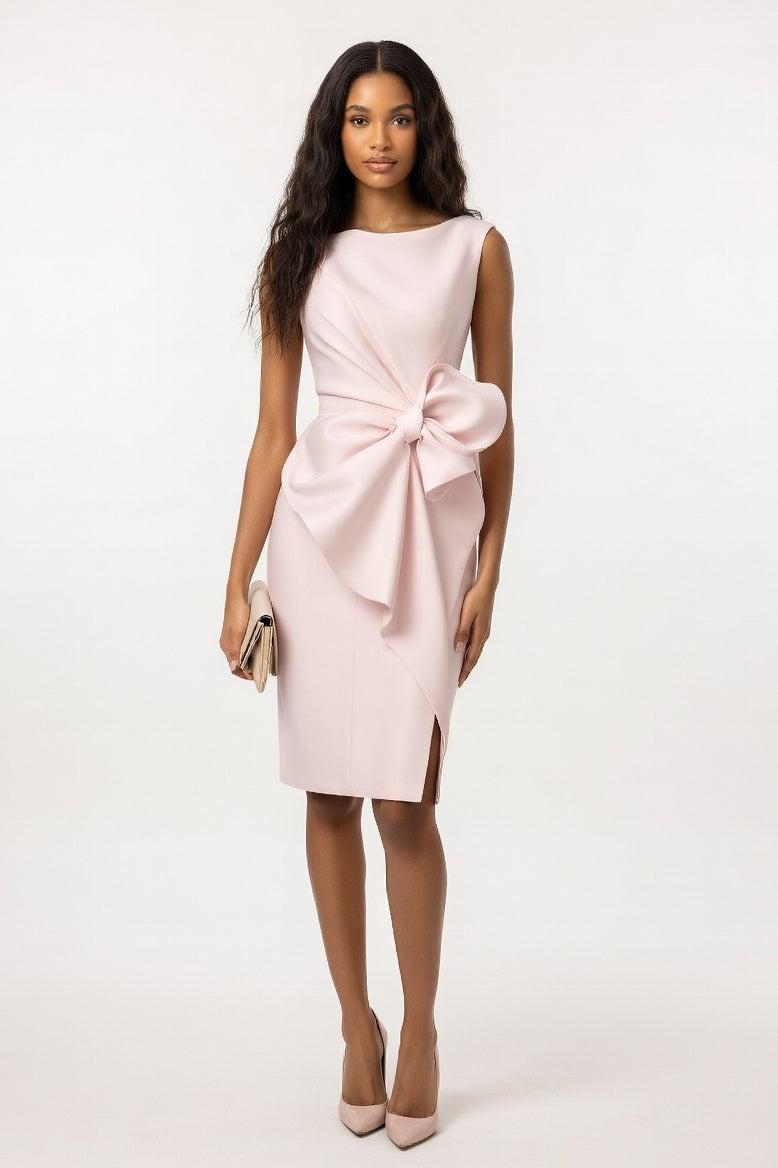 Solid Colour Bodycon Dress — Pink