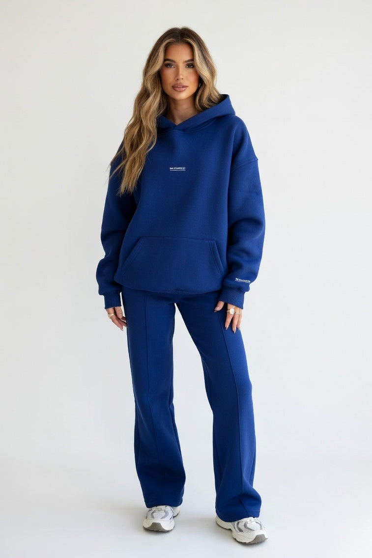 Printed Hoodie & Joggers Co-ord — Blue