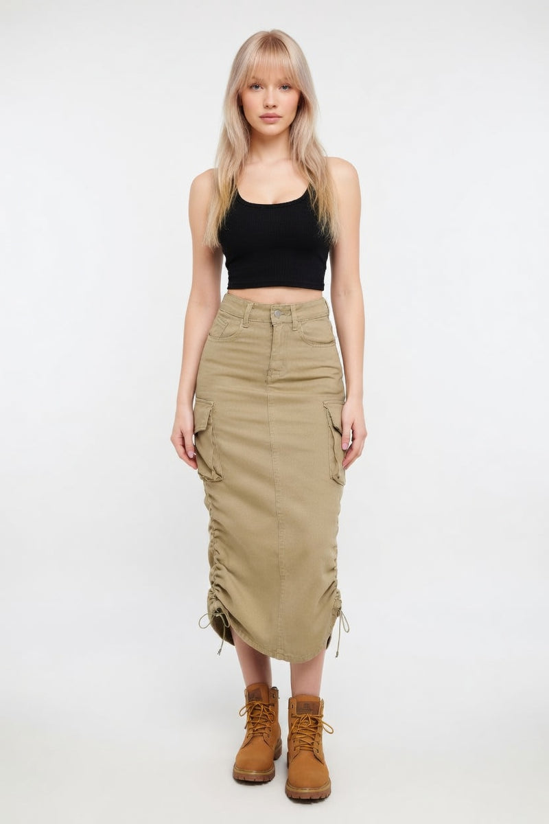 Denim Work Skirt — front view