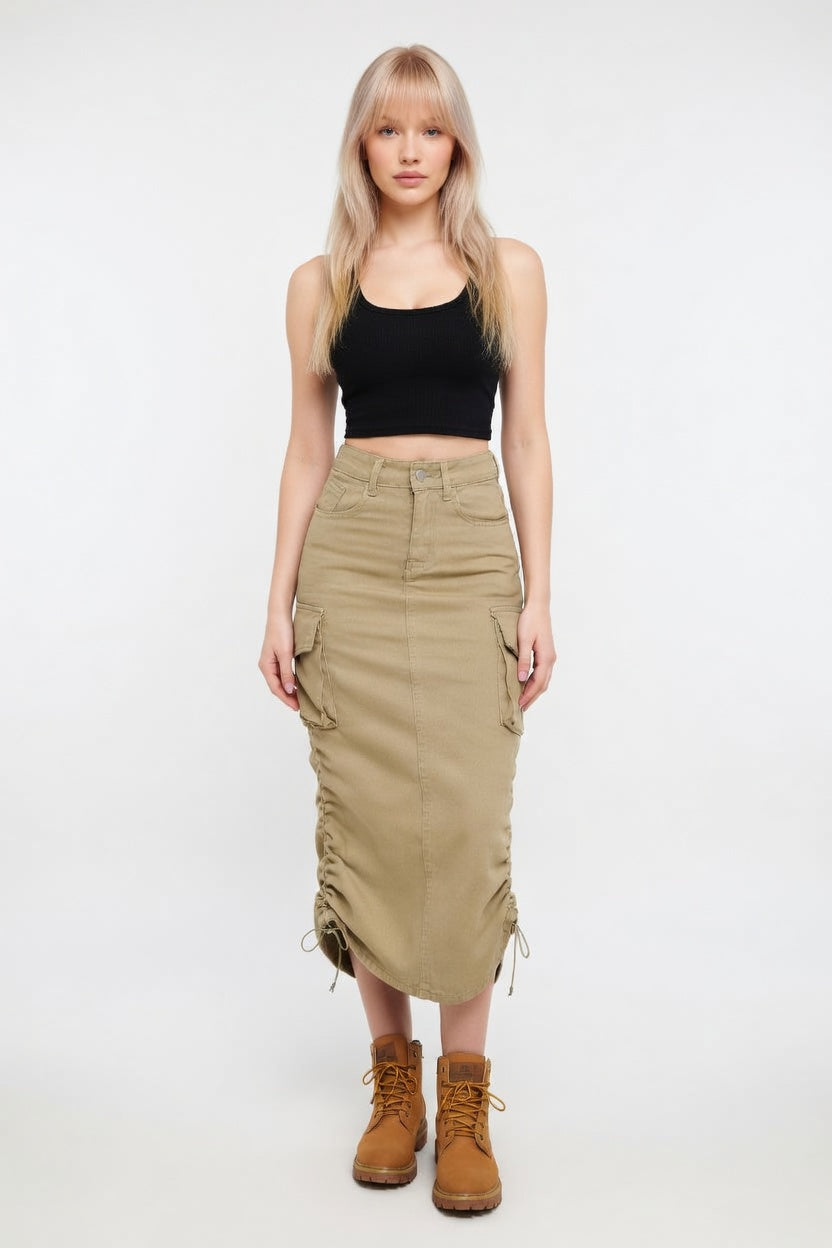 Denim Work Skirt — front view
