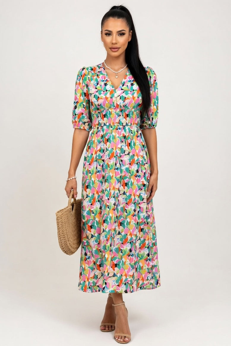 Printed Midi Dress — Colour 1