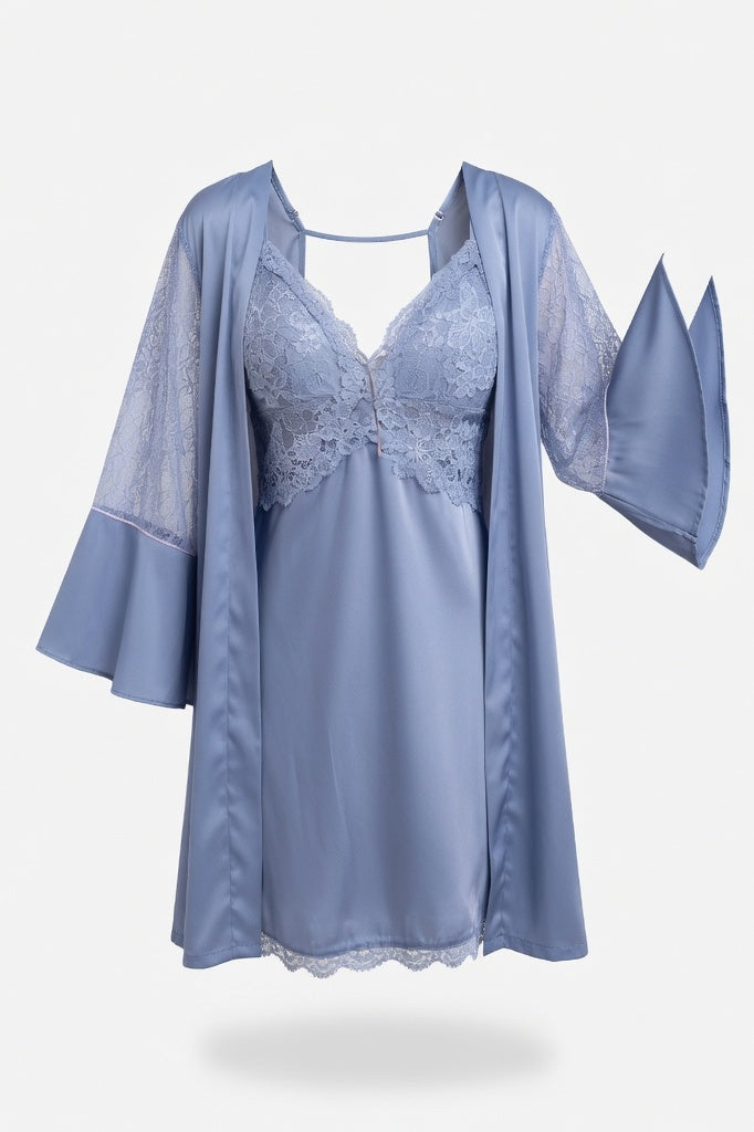 Lace Satin Cami Set — Moran Grey