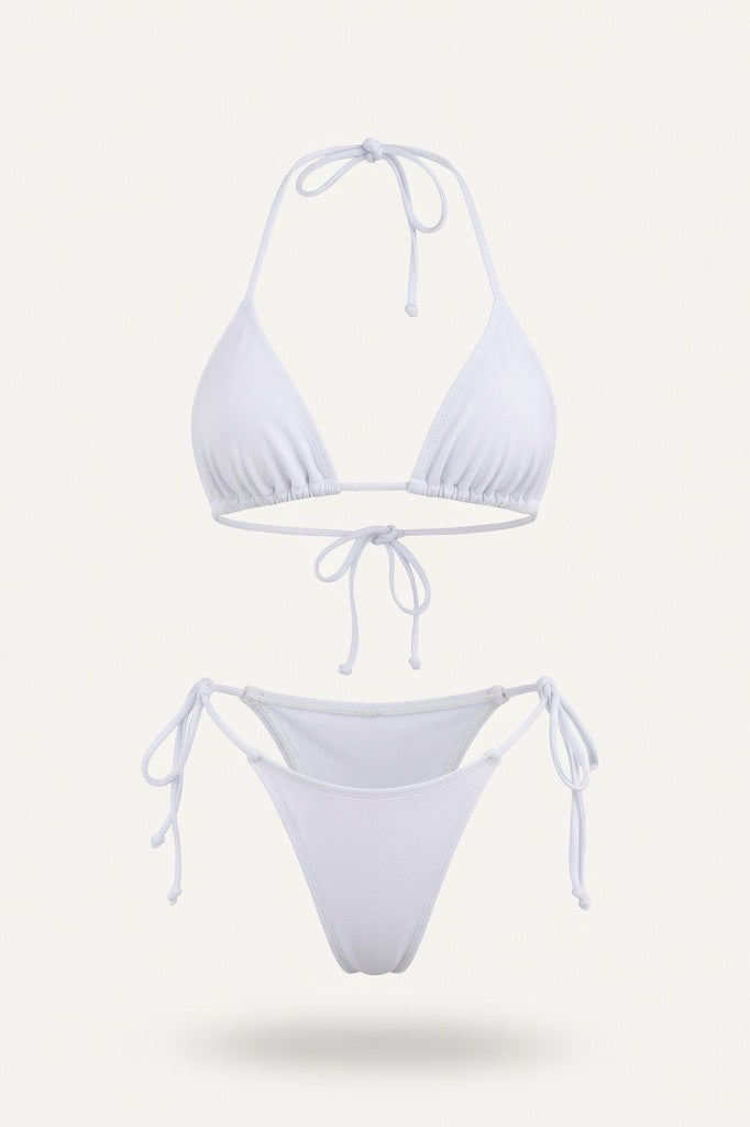 Triangle Bikini Set — White