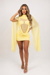 Mesh Ribbon Detail Dress