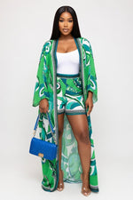 Cardigan Co-ord Set — Green