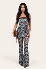 Printed Tube Top & Trouser Co-ord — front view