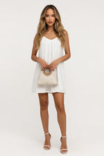 Halter Mini Dress — White
