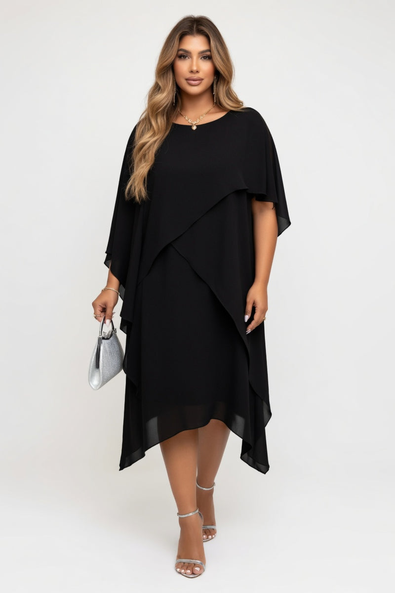 Mesh Panel Cut-Out Dress — front view
