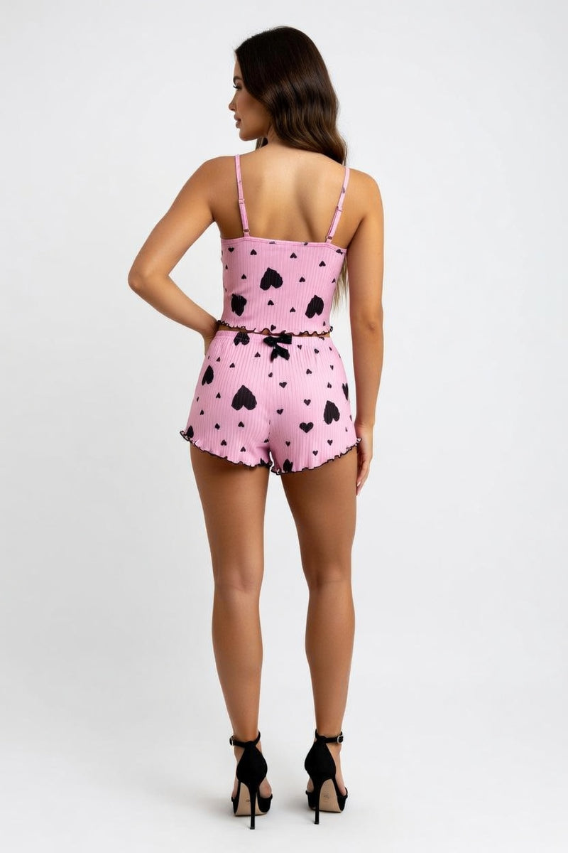 Printed Cami Short Set — back view