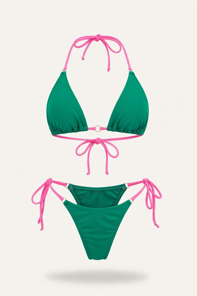 Triangle Bikini Set — Green