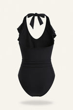 Ribbed One-Piece Swimsuit — back view