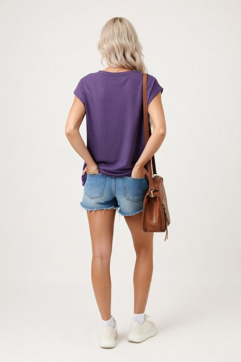 Structured Pocket Tee — back view