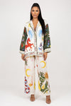 Graffiti Print Blazer Set