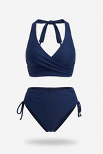 Multi-Color Twist Bikini Set — Navy Blue