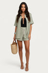 Striped Shirt & Shorts Co-ord Set