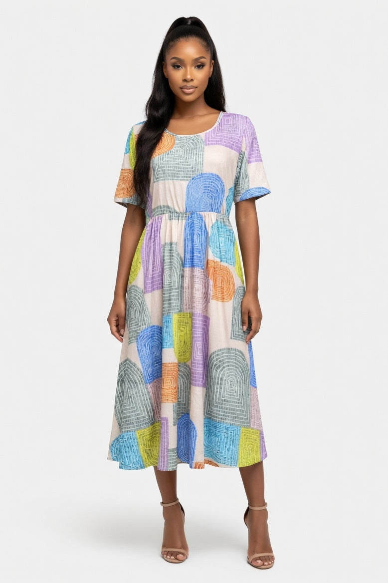 Printed Maxi Dress — Print 8