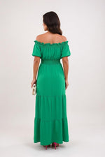 Off-Shoulder Midi Dress — back view