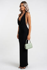 Halter Pleat Mini Dress — side view