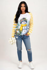 Printed Oversized Sweatshirt — Yellow