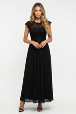 Chiffon Wrap Dress — Black