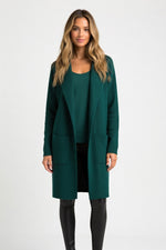 Tailored Wool-Blend Coat — Green