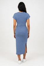 Striped Long Sleeve Dress — back view