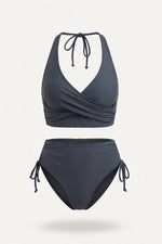 Multi-Color Twist Bikini Set — Black