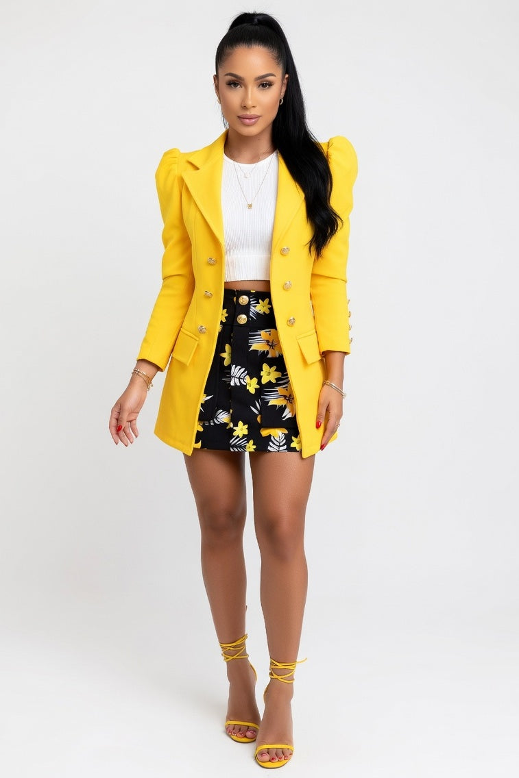 Printed Co-ord Set — Yellow