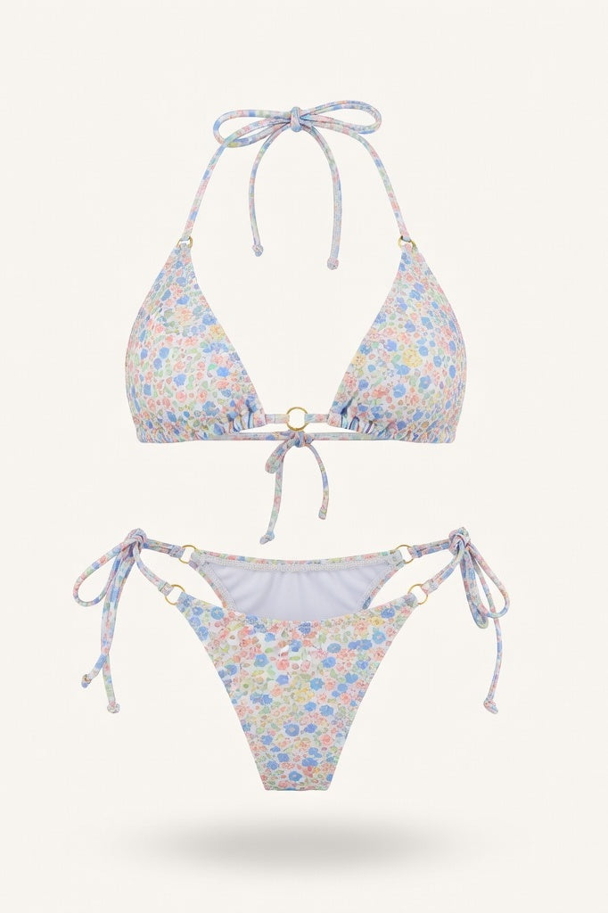 Triangle Bikini Set — Floral Print