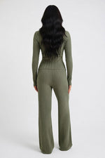 Knitted High Neck Co-ord Set — back view