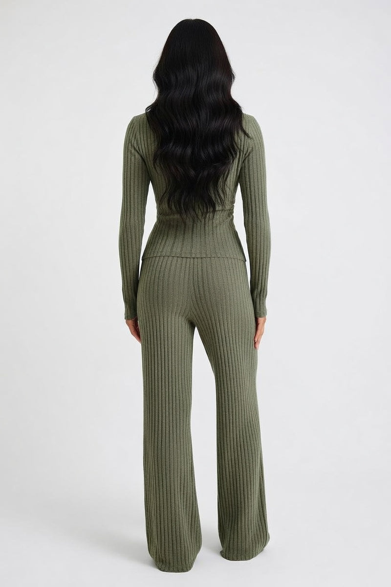 Knitted High Neck Co-ord Set — back view