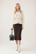 Slit Knit Skirt — front view