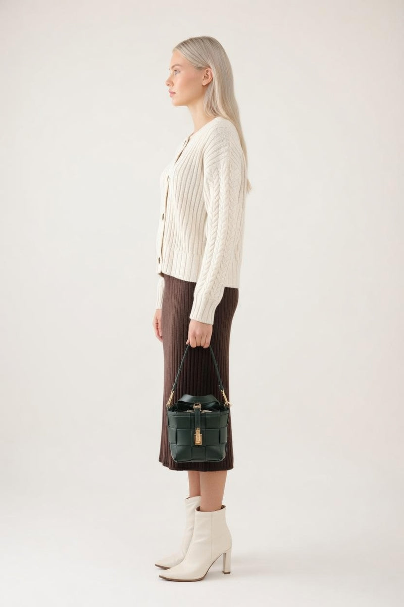 Slit Knit Skirt — side view