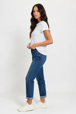 Slub Cotton Crew Neck Tee — side view