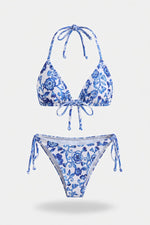 Strappy Triangle Bikini Set — front view