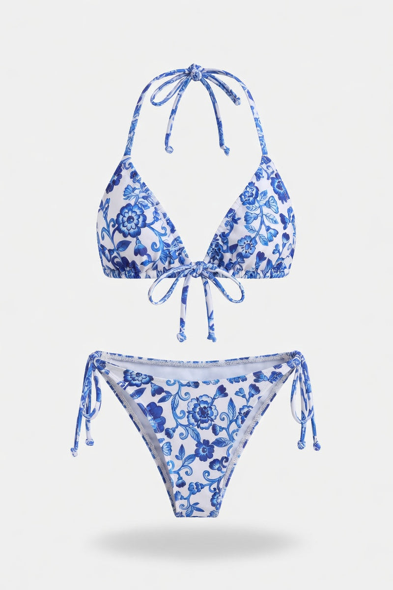Strappy Triangle Bikini Set — front view