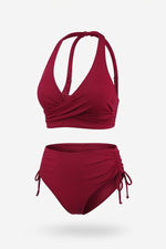 Multi-Color Twist Bikini Set — Burgundy