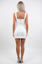 Ring-Pull Zip Bodycon Dress — back view