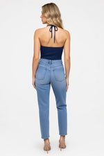 Halter Neck Viscose Top — back view