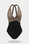 Cross Back Colour Block Swimsuit